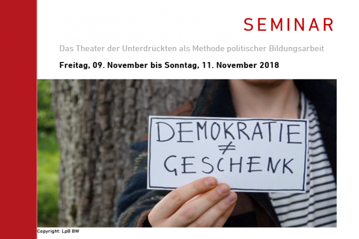 Seminar: Das Theater Der Unterdrückten Als Methode Politischer Bildungsarbeit | 09.-11.11.2018